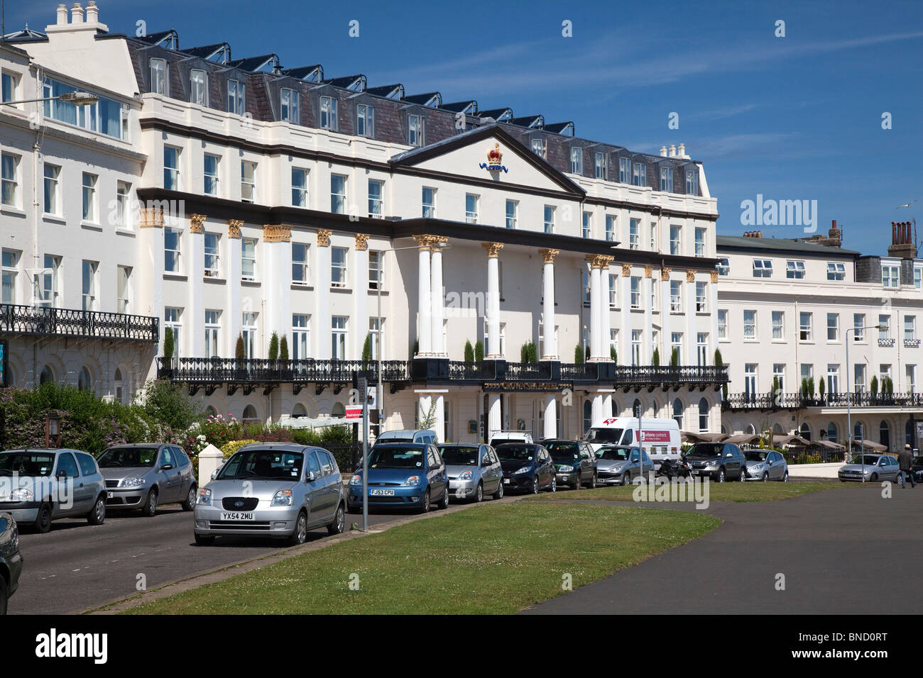 Das Crown Hotel, South Cliff. Scarborough, North Yorkshire Stockfoto