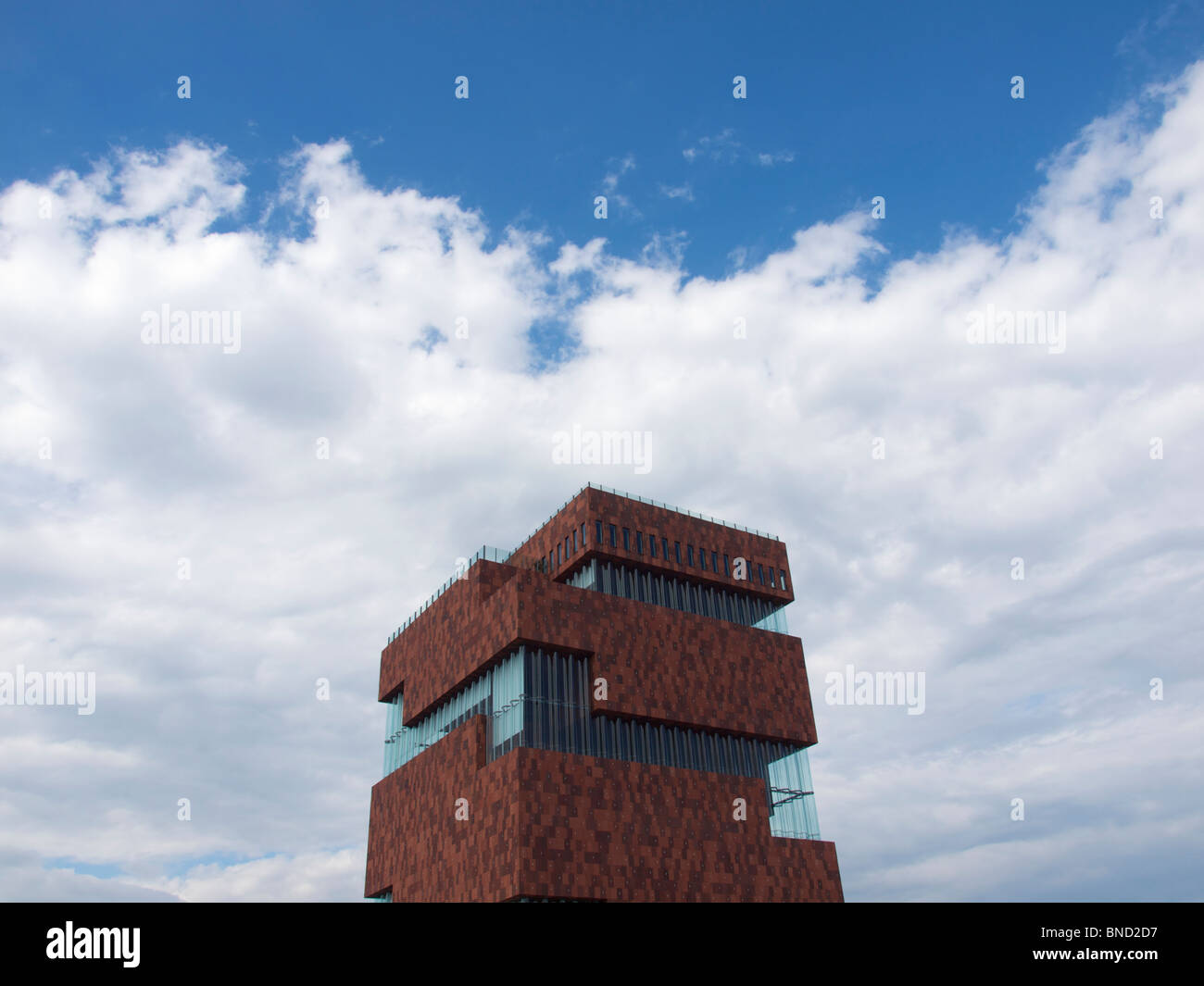 MAS Museum Aan de Stroom Antwerpen Belgien Stockfoto