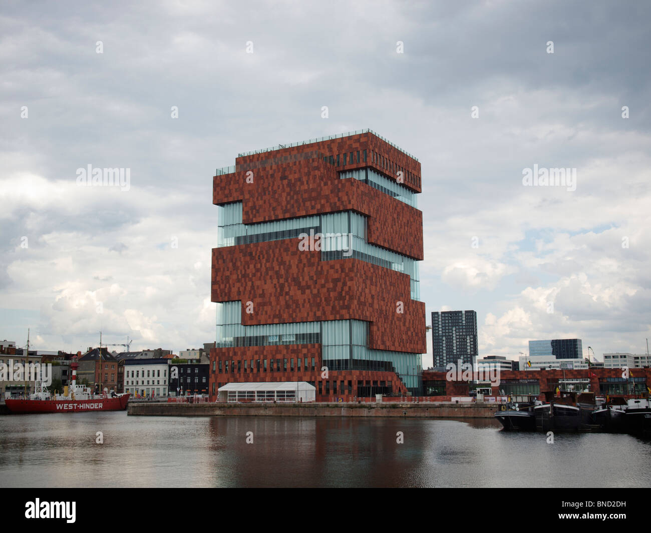 MAS Museum Aan de Stroom Antwerpen Belgien Stockfoto