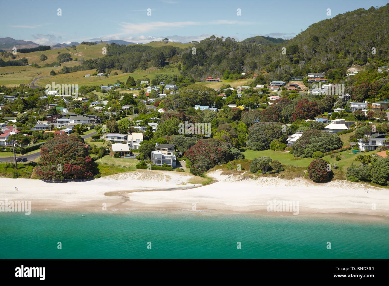 Hahei, Coromandel Peninsula, North Island, Neuseeland - Antenne Stockfoto
