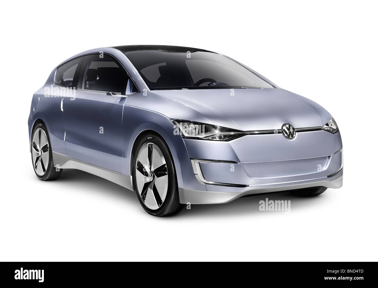 Führerschein erhältlich unter MaximImages.com - 2010 Volkswagen up! Lite Concept Hybrid Diesel sparsamer Stadtwagen. Isoliert mit Beschneidungspfad auf weißem Ba Stockfoto