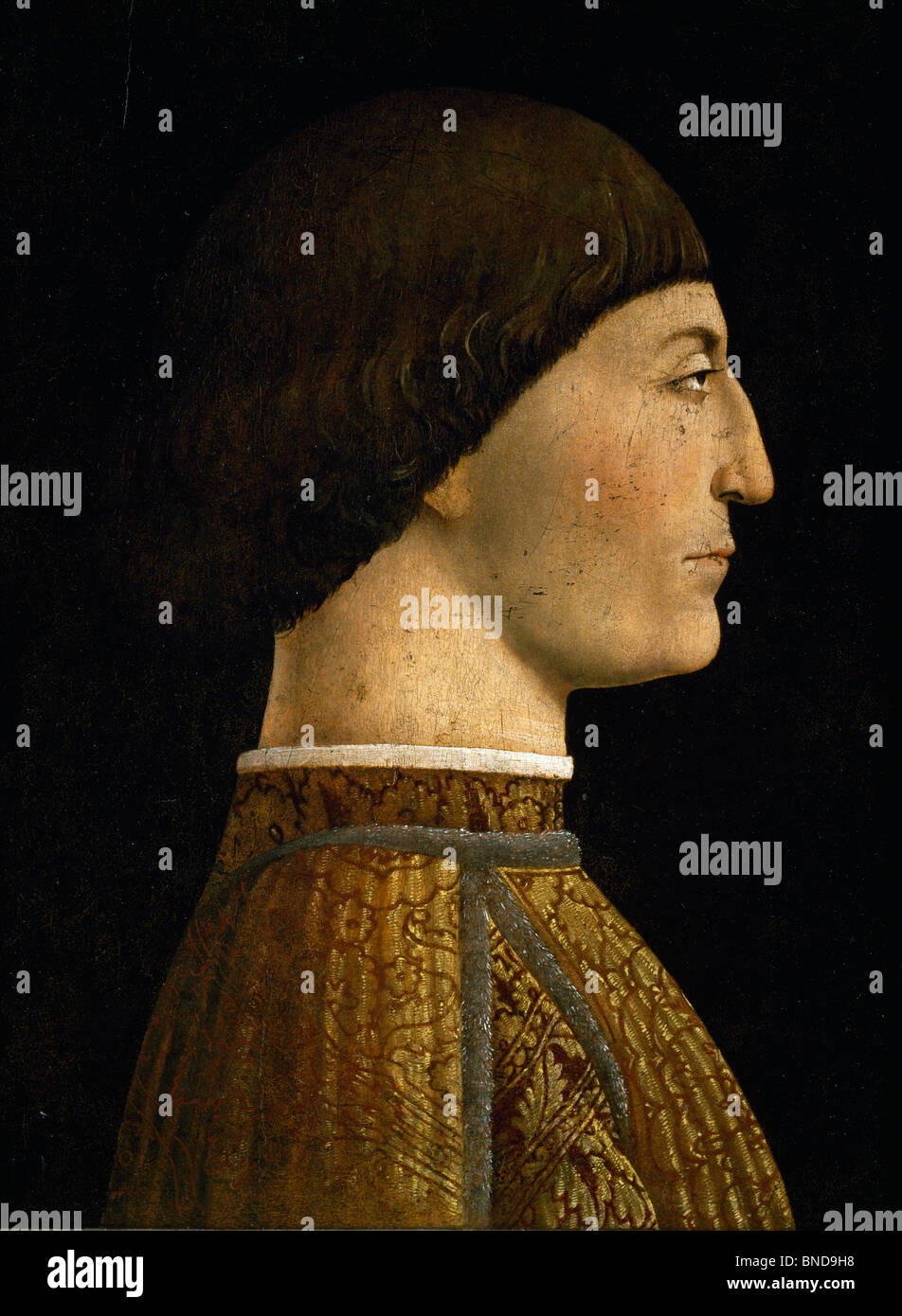 Porträt von Sigismondo Malatesta von Piero, 1540 (1410 bis 1420-1492), Frankreich, Paris, Musée du Louvre Stockfoto