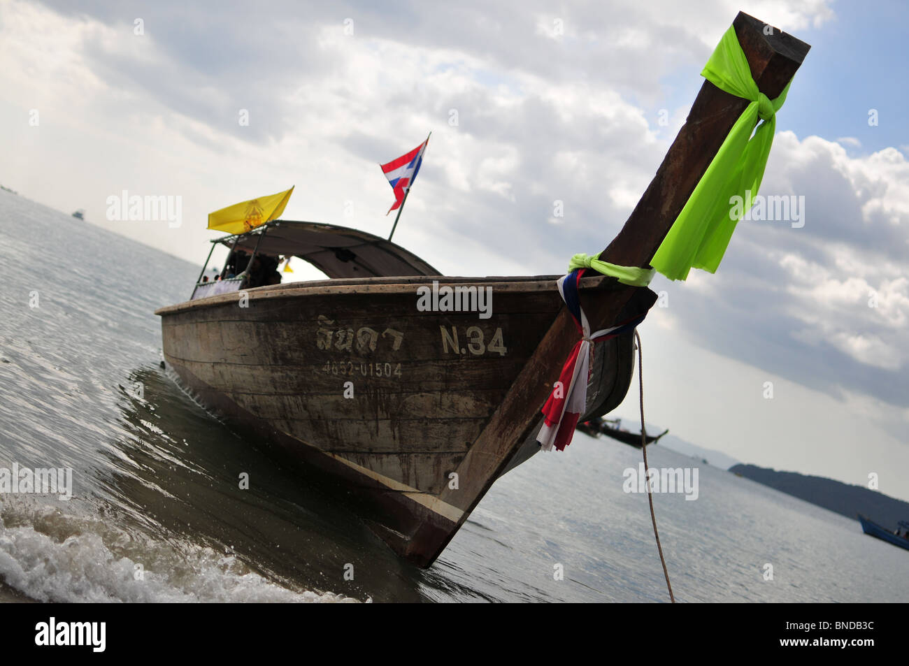 Thailand, Boot am Strand von Thailand, Thai Boot Stockfoto