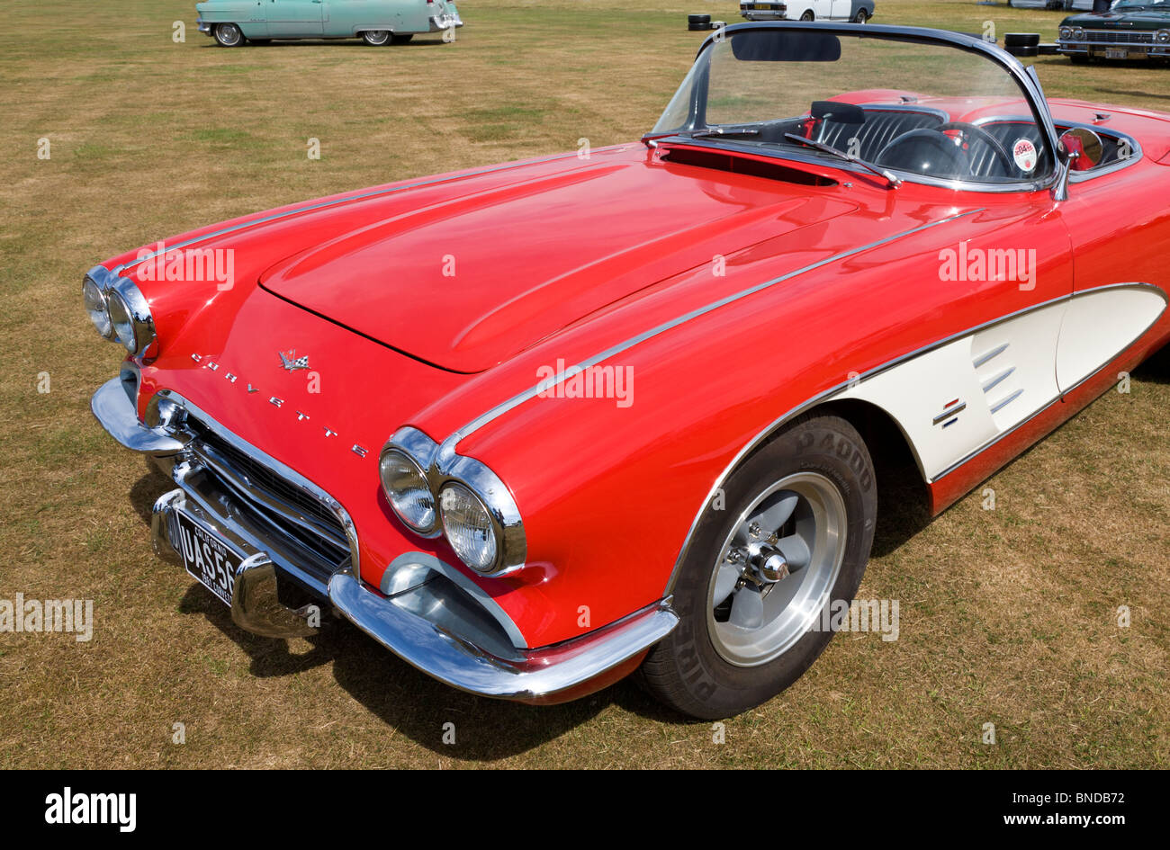 1961 Chevrolet Corvette, Teil der Autos, Stars & Gitarren anzeigen auf der 2010 Goodwood Festival of Speed, Sussex, England, UK. Stockfoto