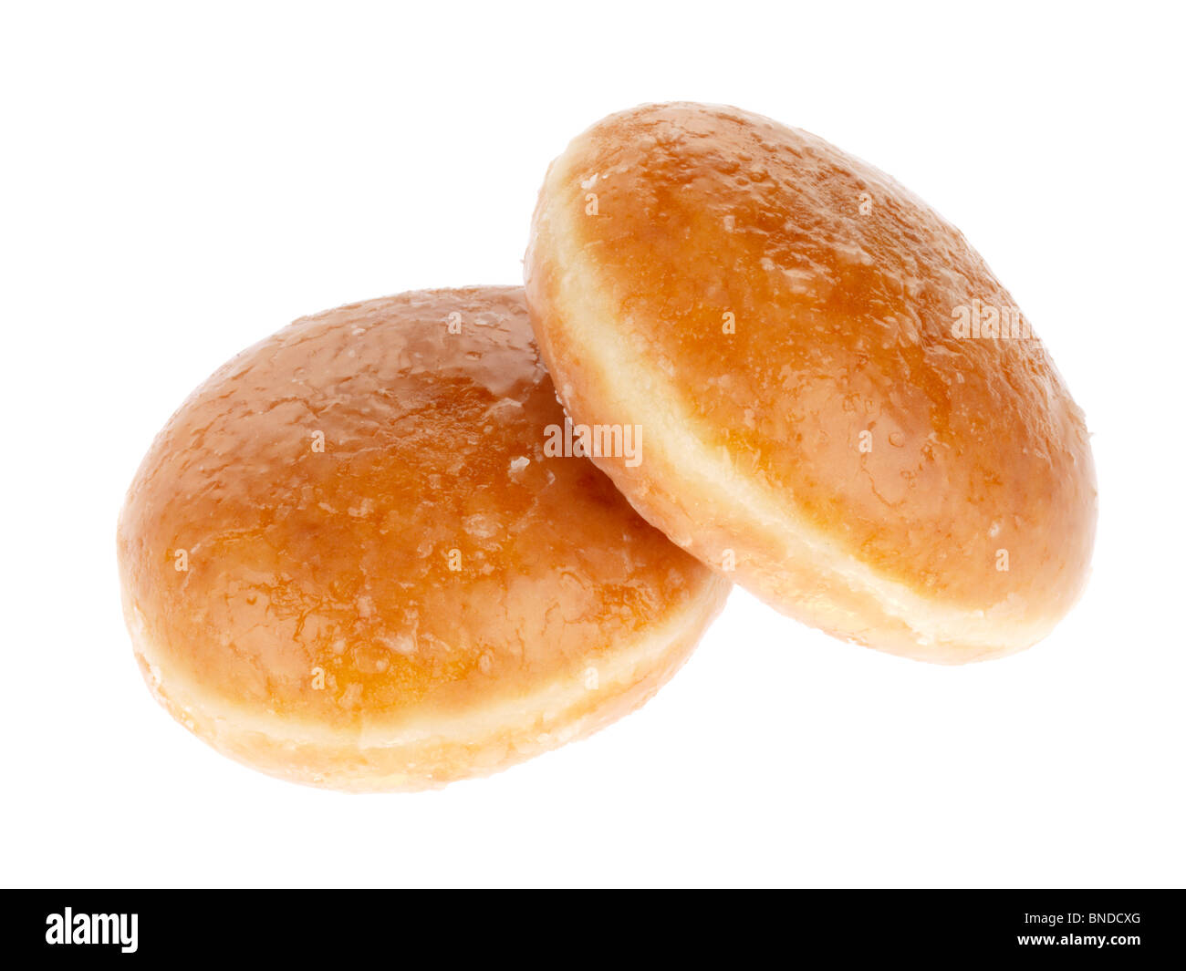 Zitrone gefüllt glasierte Donuts Stockfoto