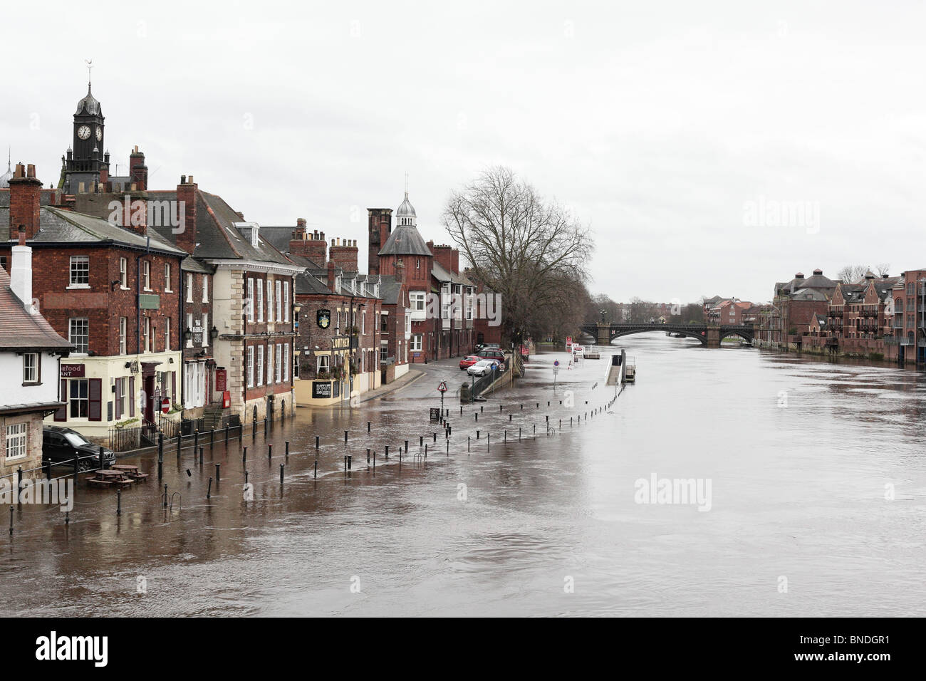 Überschwemmungen in York Stadtzentrum, Yorkshire, Großbritannien, November 2009 Stockfoto