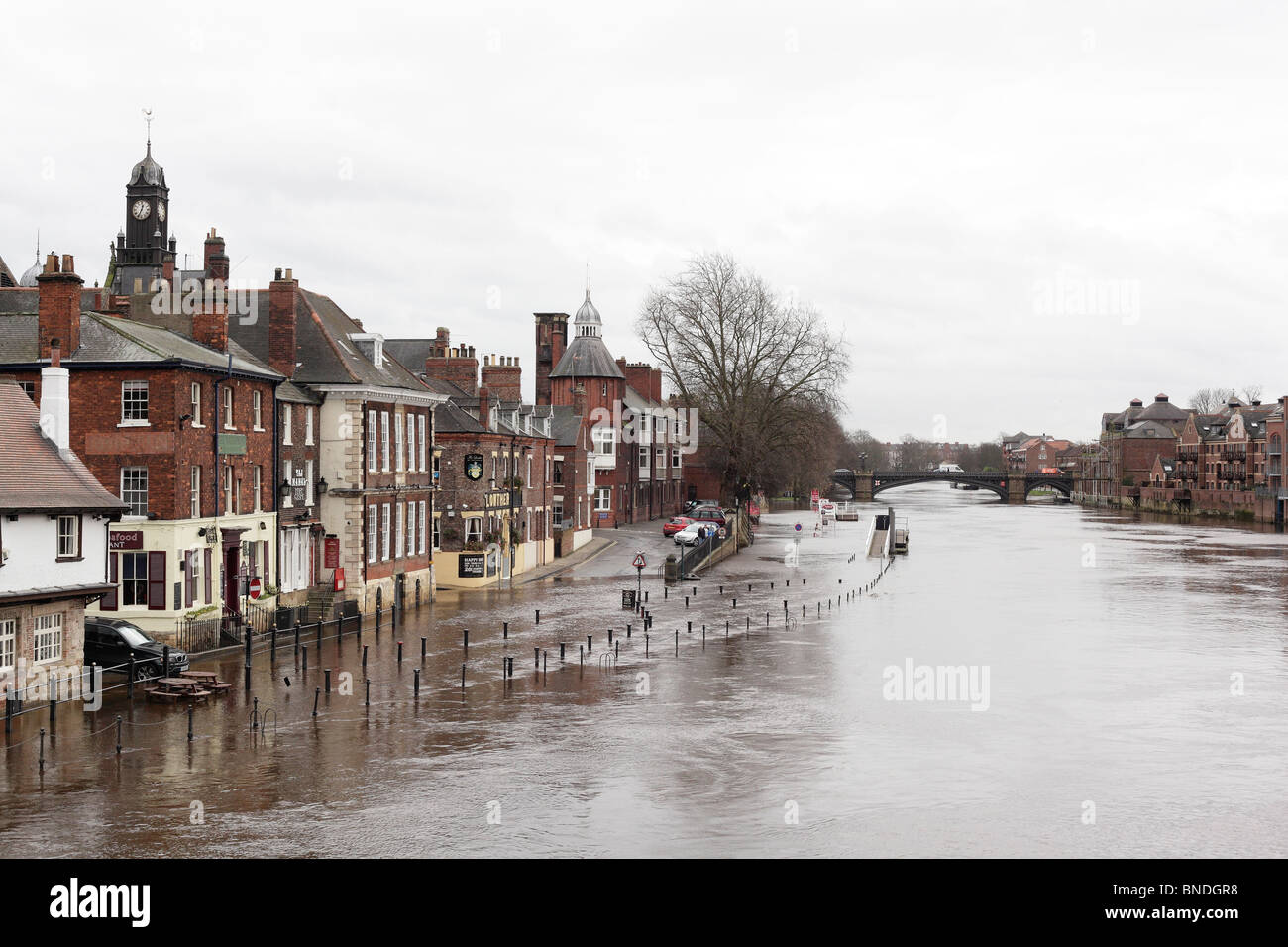 Überschwemmungen in York Stadtzentrum, Yorkshire, Großbritannien, November 2009 Stockfoto