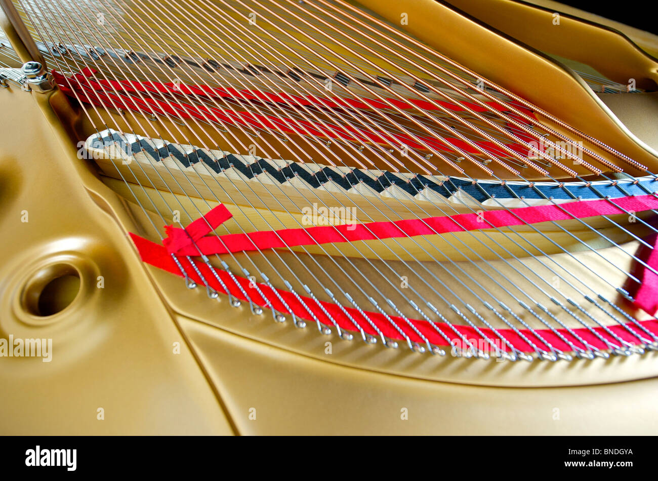 Steinway-Flügel (innen) Stockfoto