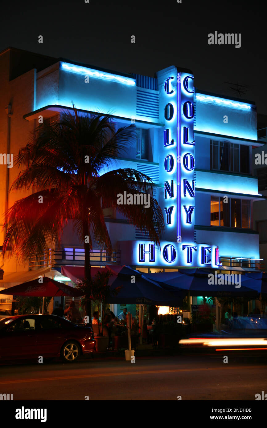 Colony Hotel Ocean Drive Miami South Beach Stockfoto