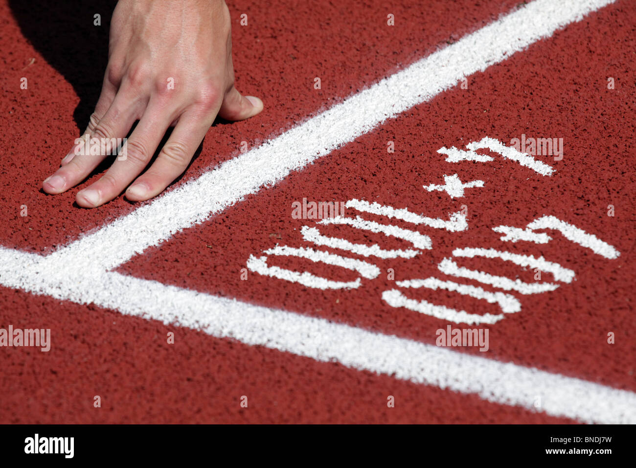 Detail beginnen die Männer 400m bei Natwest Island Games 2009, 3. Juli 2009 Stockfoto