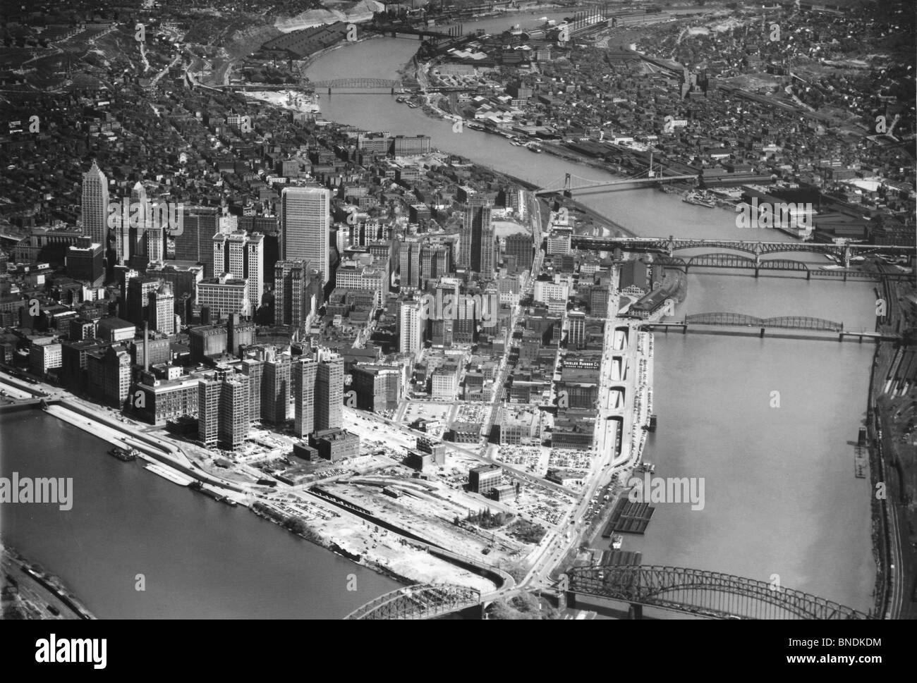 Monongahela und Allegheny Rivers Pittsburgh Pennsylvania USA Stockfoto