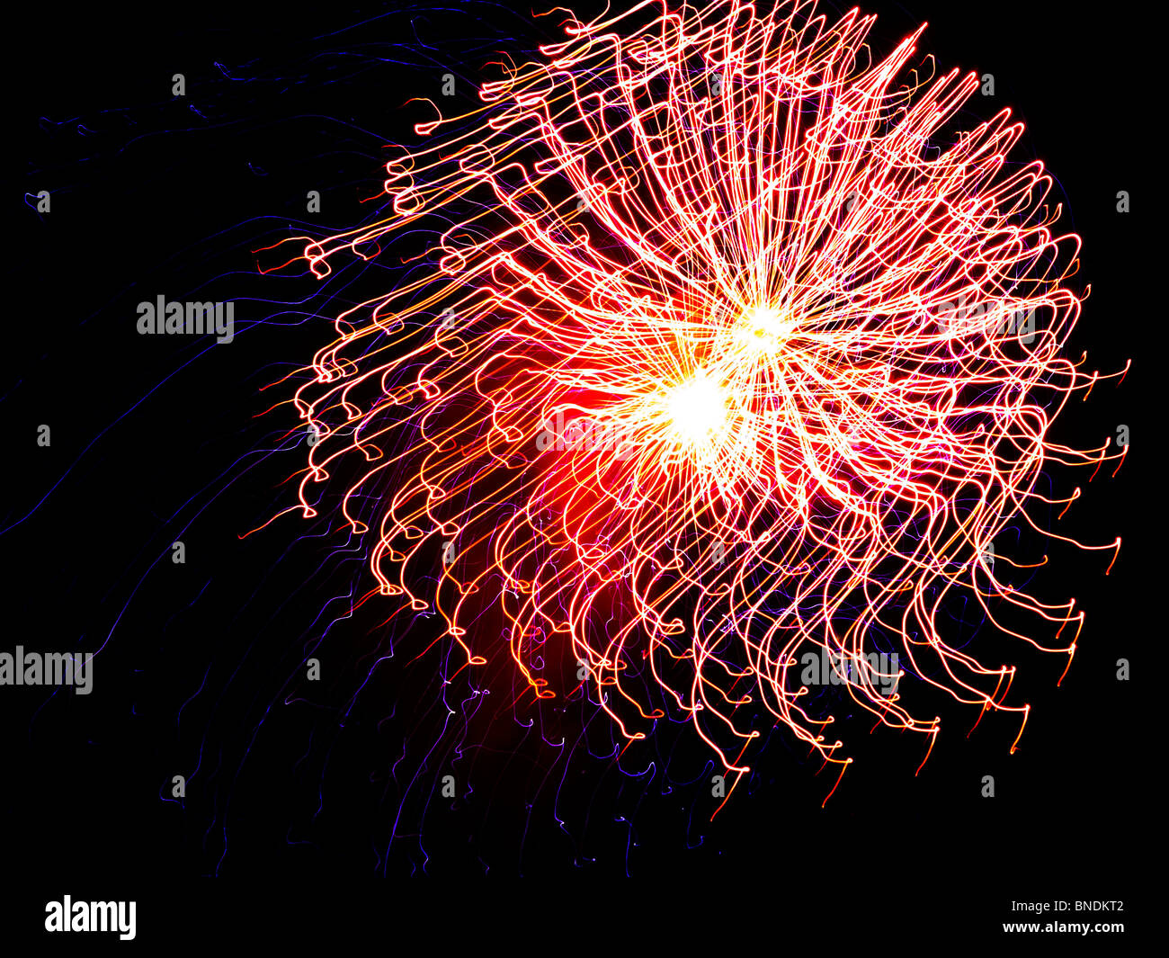 Abstrakte Feuerwerk platzen. Stockfoto