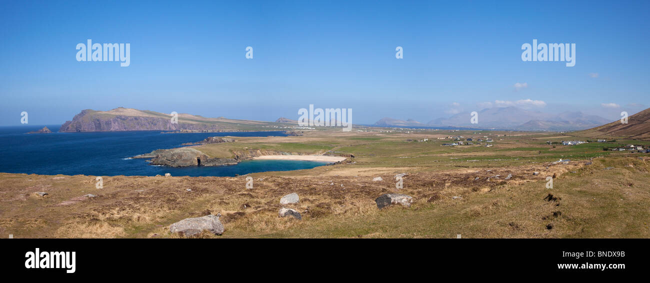 Clogher Head Sybil Punkt drei Schwestern Dingle Halbinsel County Grafschaft Kerry im Frühlingssonnenschein Republik von Irland Irland Europa Stockfoto