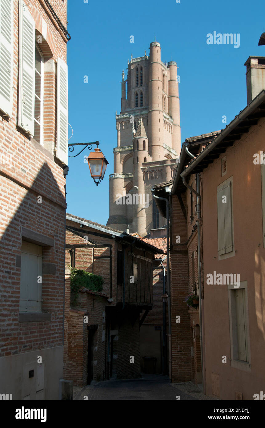 Straße im alten Albi. Tarn. Occitanie. Frankreich Stockfoto