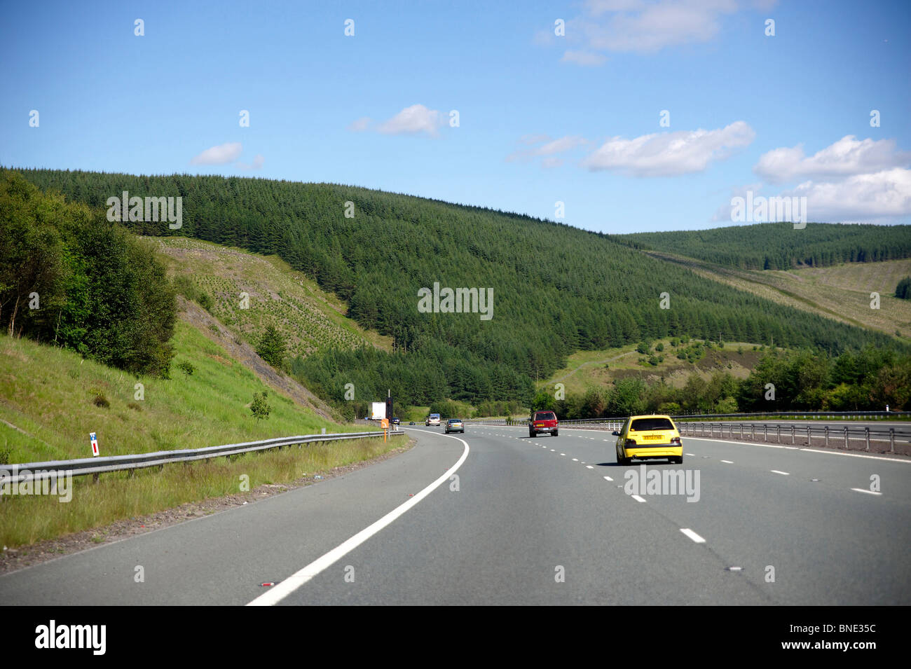 M74 Autobahn südlich von Beattock Gipfel, Scottish Borders Stockfoto