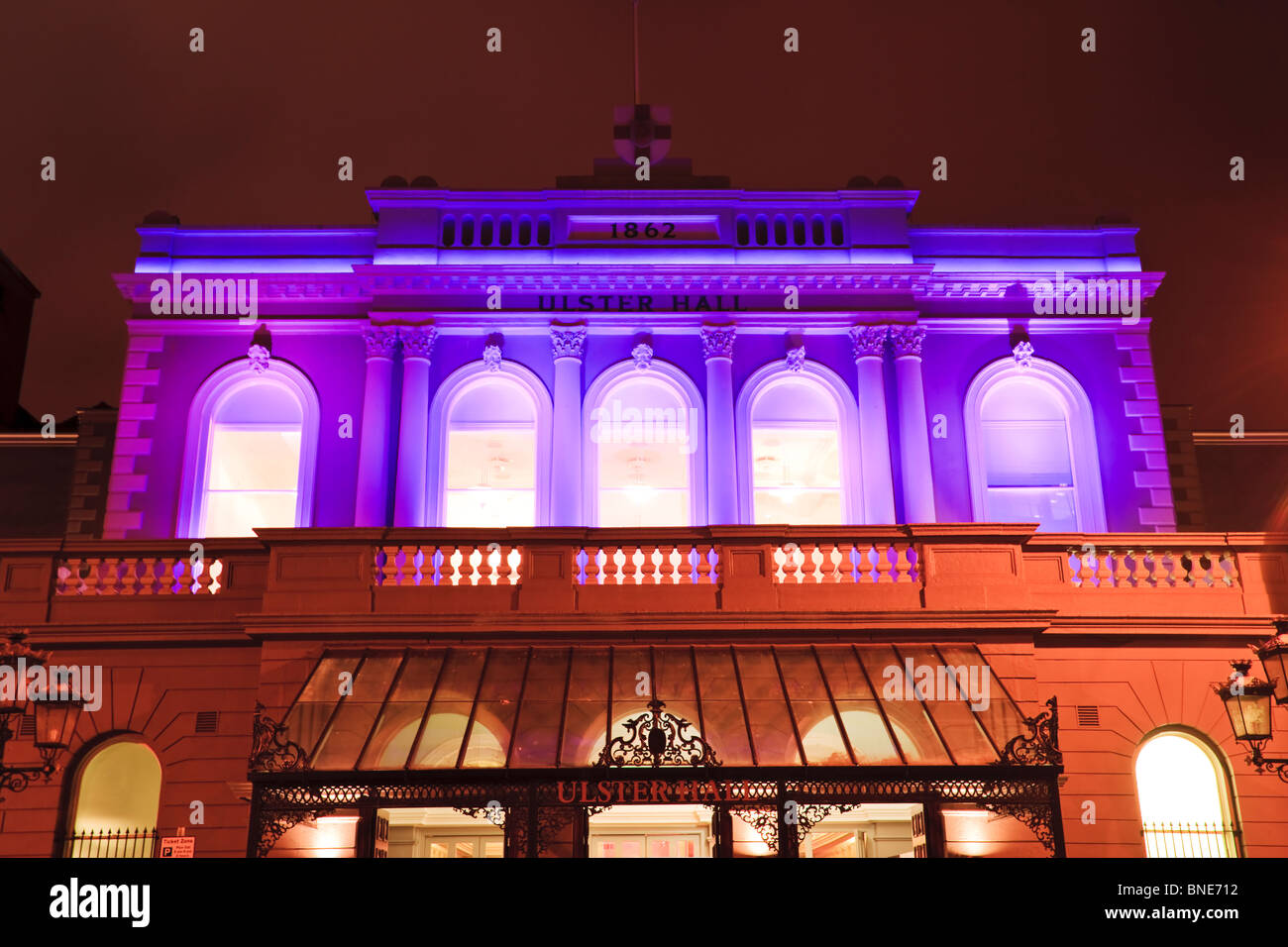 Der Ulster Hall in Belfast, eines der ältesten Bauten der Stadt, Nordirland Stockfoto