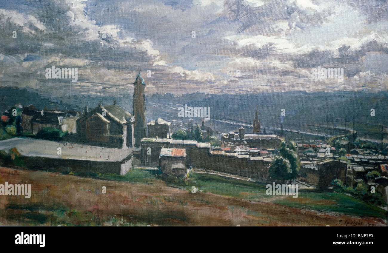 Manayunk von Francis Speight, Öl auf Platte, (1896 – 1989), USA, Pennsylvania, Philadelphia, David David Gallery, 1959 Stockfoto