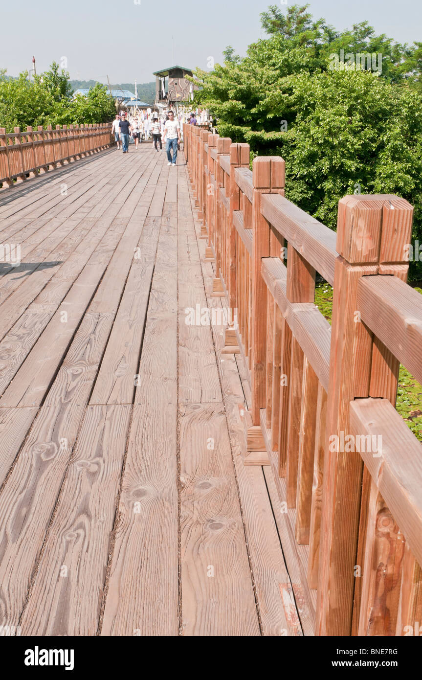 Freiheitsbrücke, demilitarisierte Zone (DMZ) zwischen Nord- und Südkorea, Imjingak, Südkorea Stockfoto