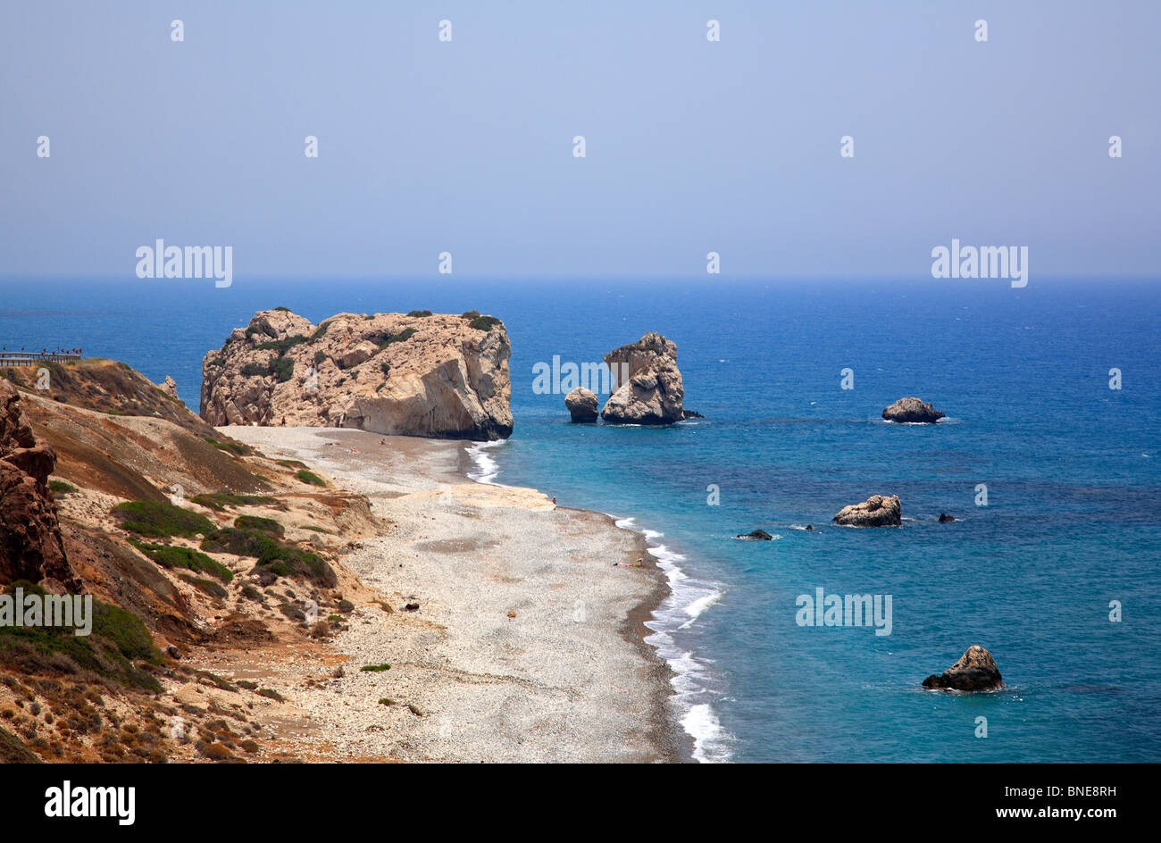 Aphrodite Felsen Petra Tou Romiou Pafos Paphos Mittelmeer Zypern EU Europäische Union Europa Stockfoto