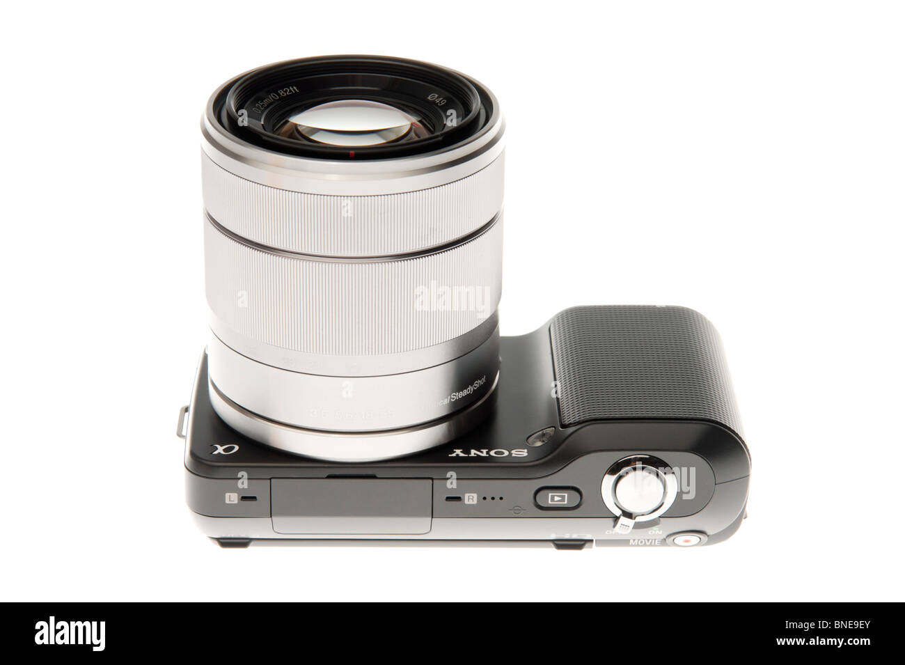 Sony Alpha NEX-System - NEX-3 mit 18-55mm Zoom-Objektiv Stockfoto
