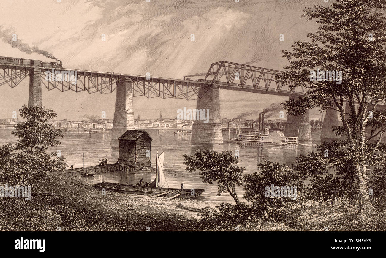 Stadt Louisville unbekannten Künstlers, ca. 1872 Stockfoto