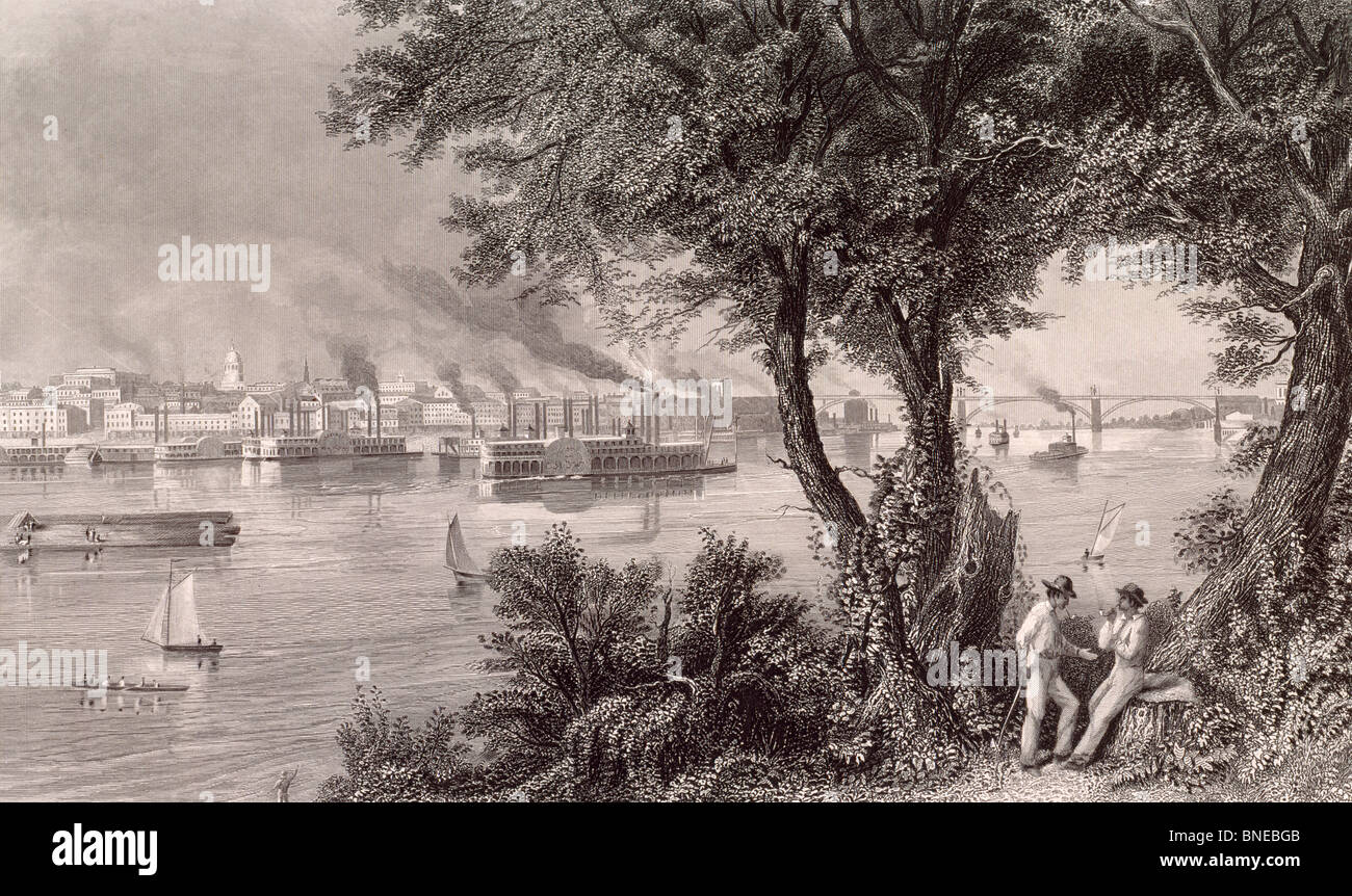 Stadt St. Louis von unbekannten Künstler, ca. 1872 Stockfoto