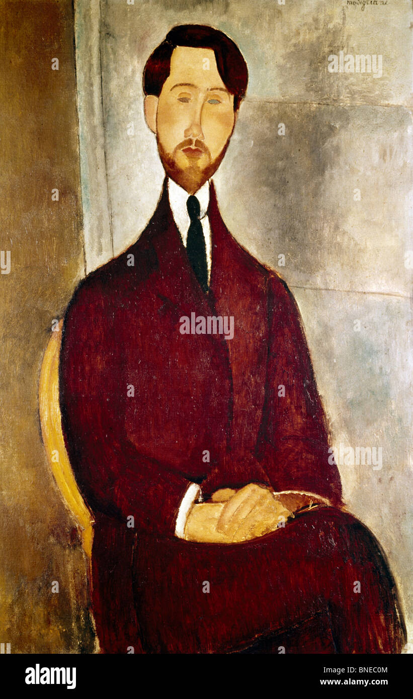 Brasilien, Sao Paulo, Museu de Arte, Leopold Zborowski von Amedeo Modigliani, Öl auf Leinwand, 1917, (1884 – 1920), Stockfoto