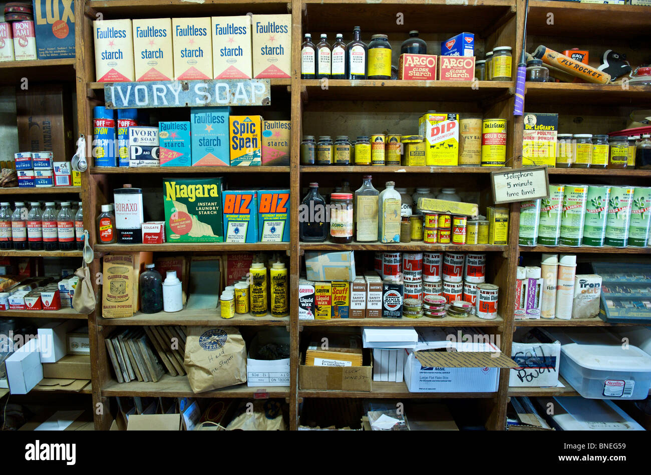 Innerhalb der Luckenbach Museum Shop Hill Country, Texas, Nordamerika, USA Stockfoto