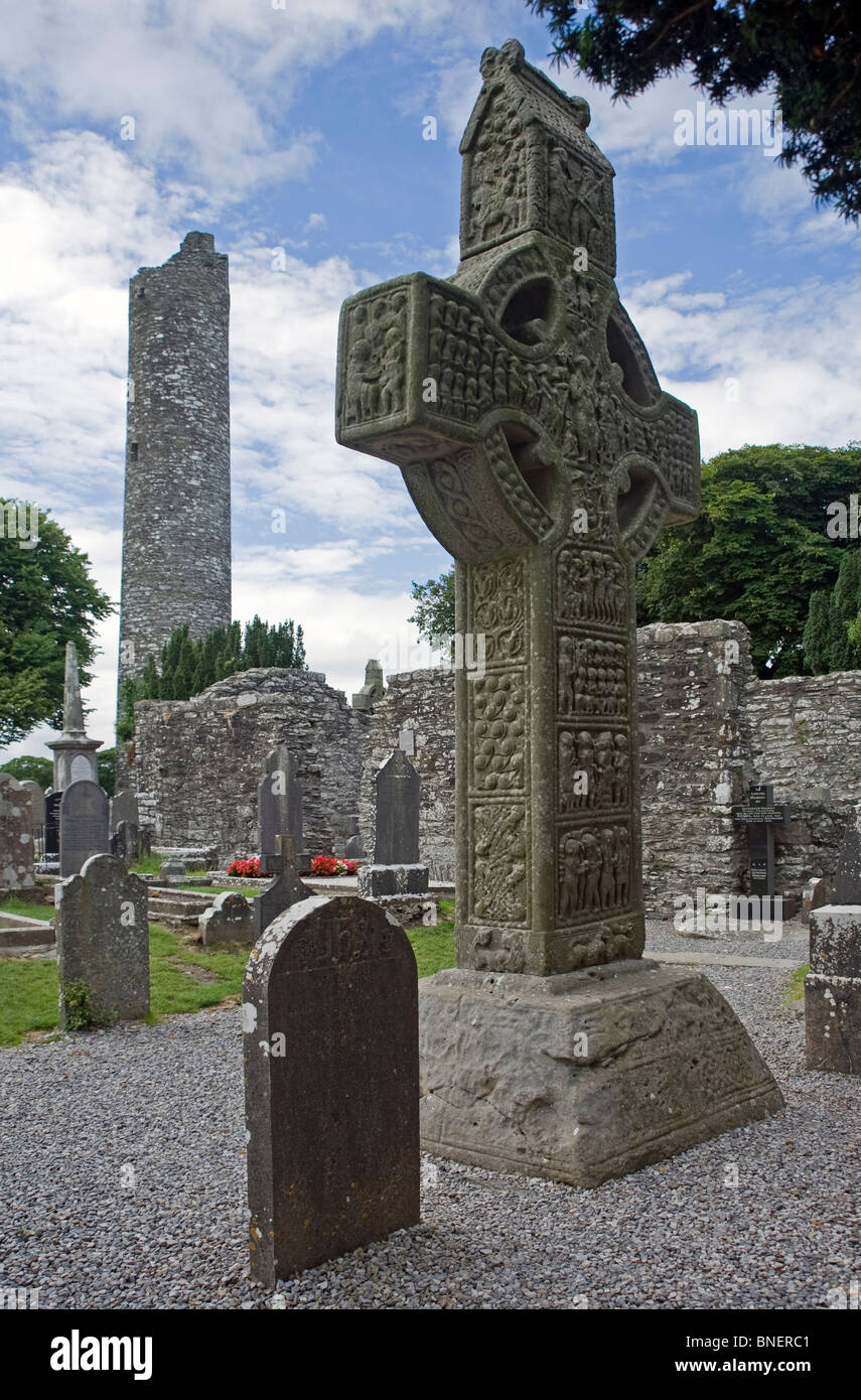 Muireadach Kreuz, Monasterboice, County Louth Stockfoto