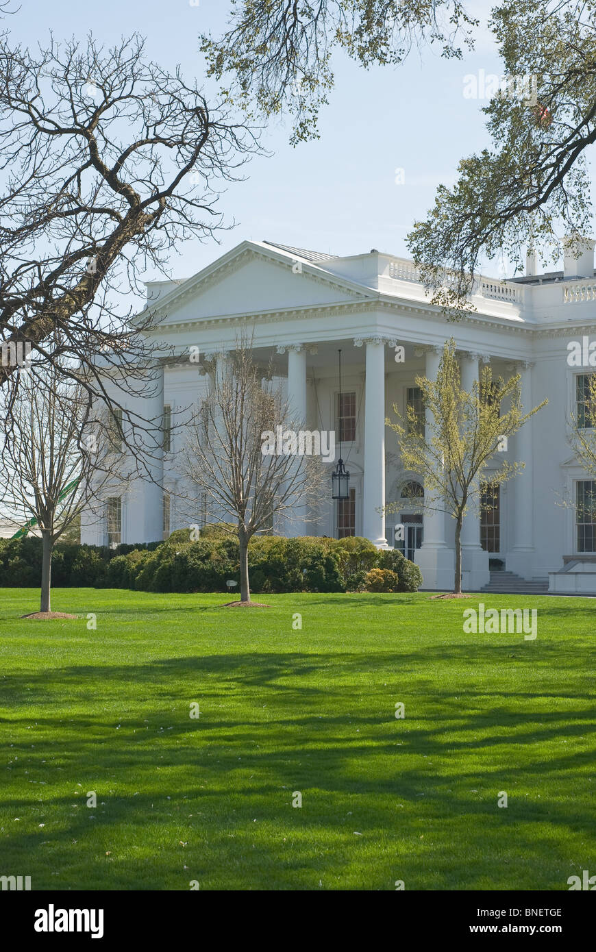 Nördlichen Portikus des weißen Hauses in Washington Stockfoto