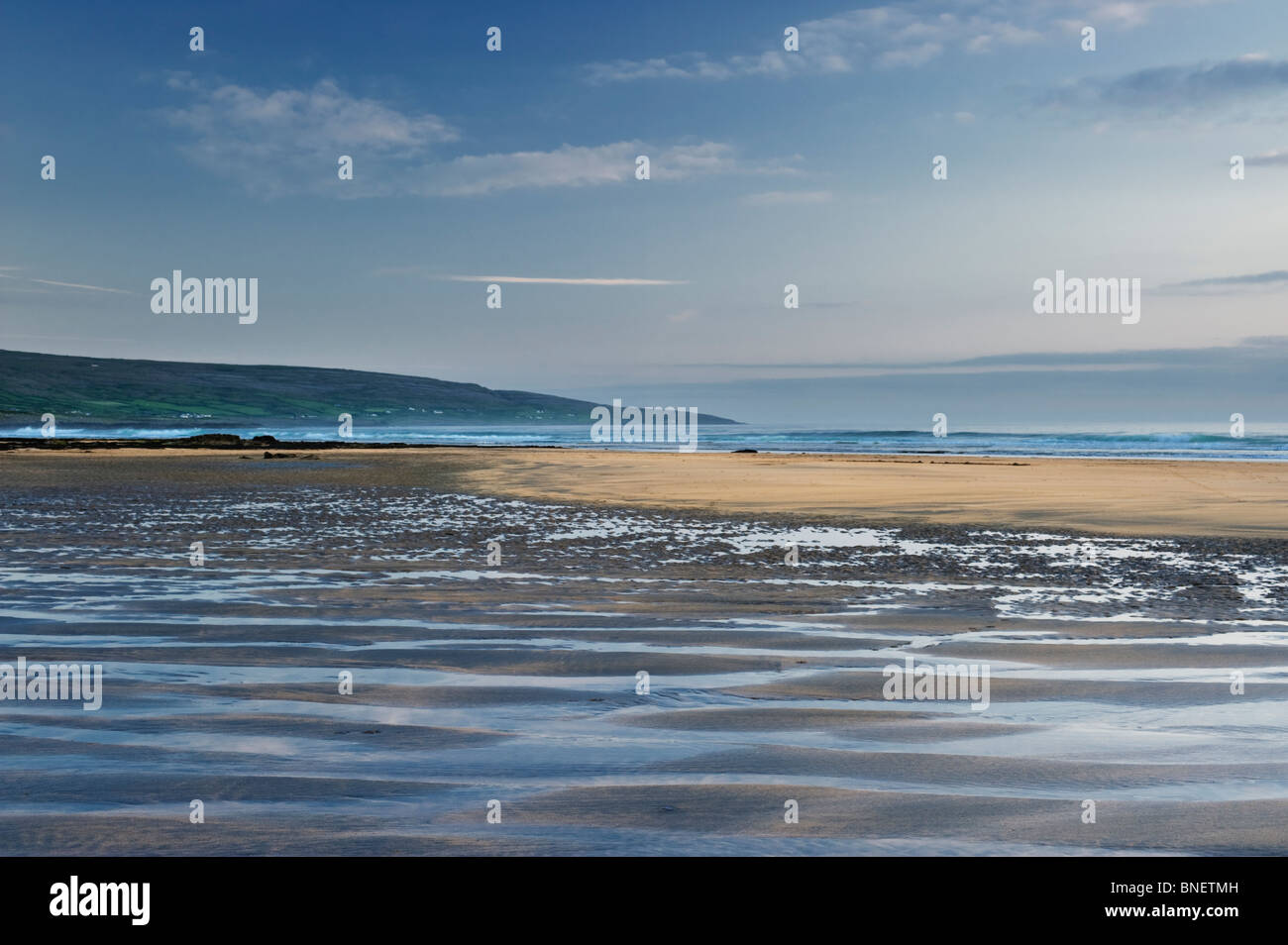 Abend am Fanore Strand, the Burren, Co. Clare, Irland Stockfoto