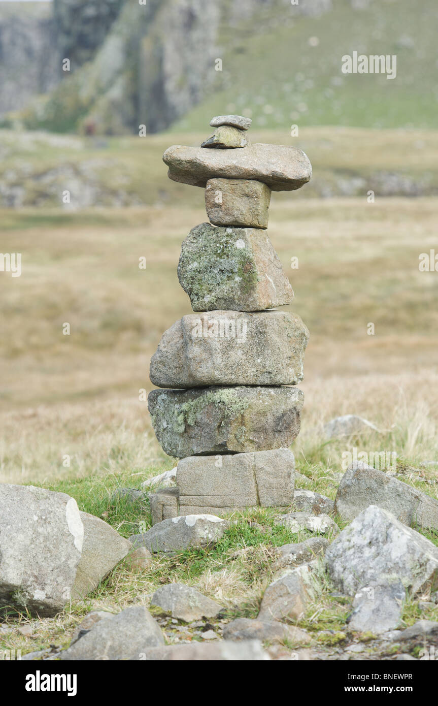 Steinkunst in landschaftlich Point Isle Of Skye Stockfoto