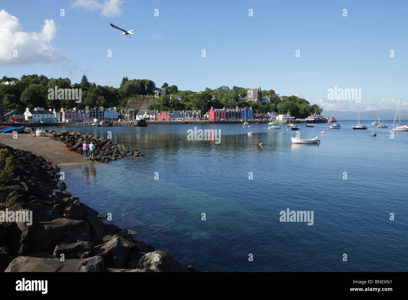 Tobermory Bay auf der Insel Mull Stockfoto
