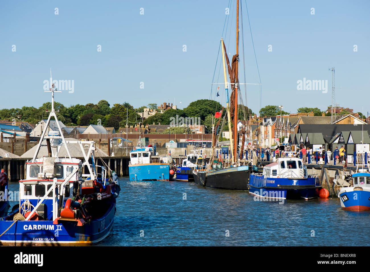 Fischerei-Hafen, Whitstable, Kent, Großbritannien Stockfoto