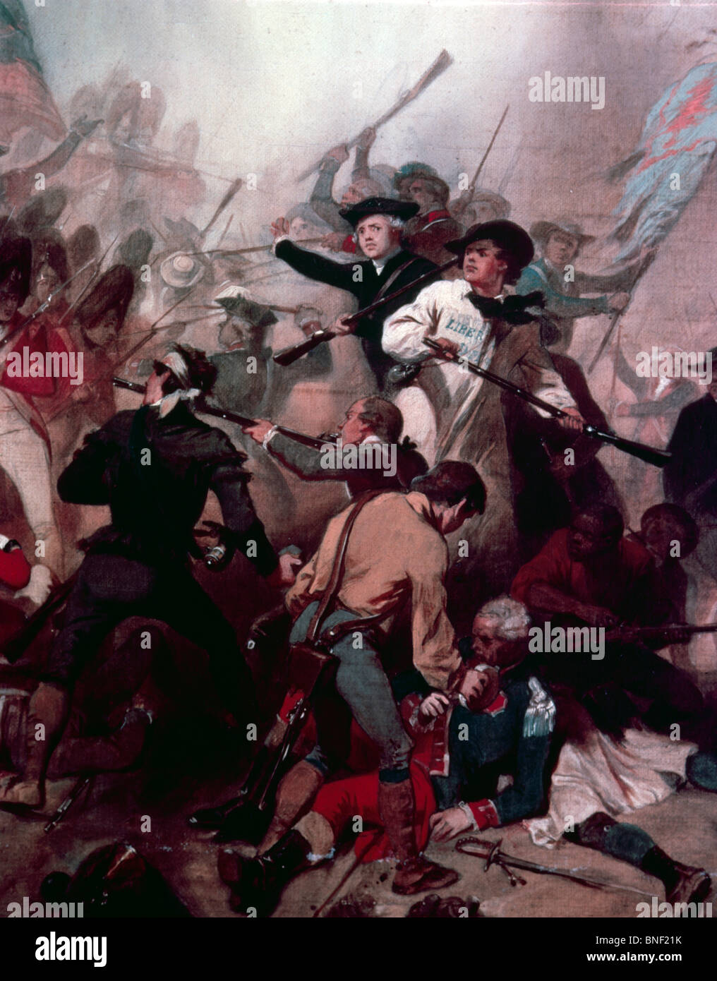 Die Schlacht von Bunker Hill von Alonzo Chappell, (1828-1887) Stockfoto