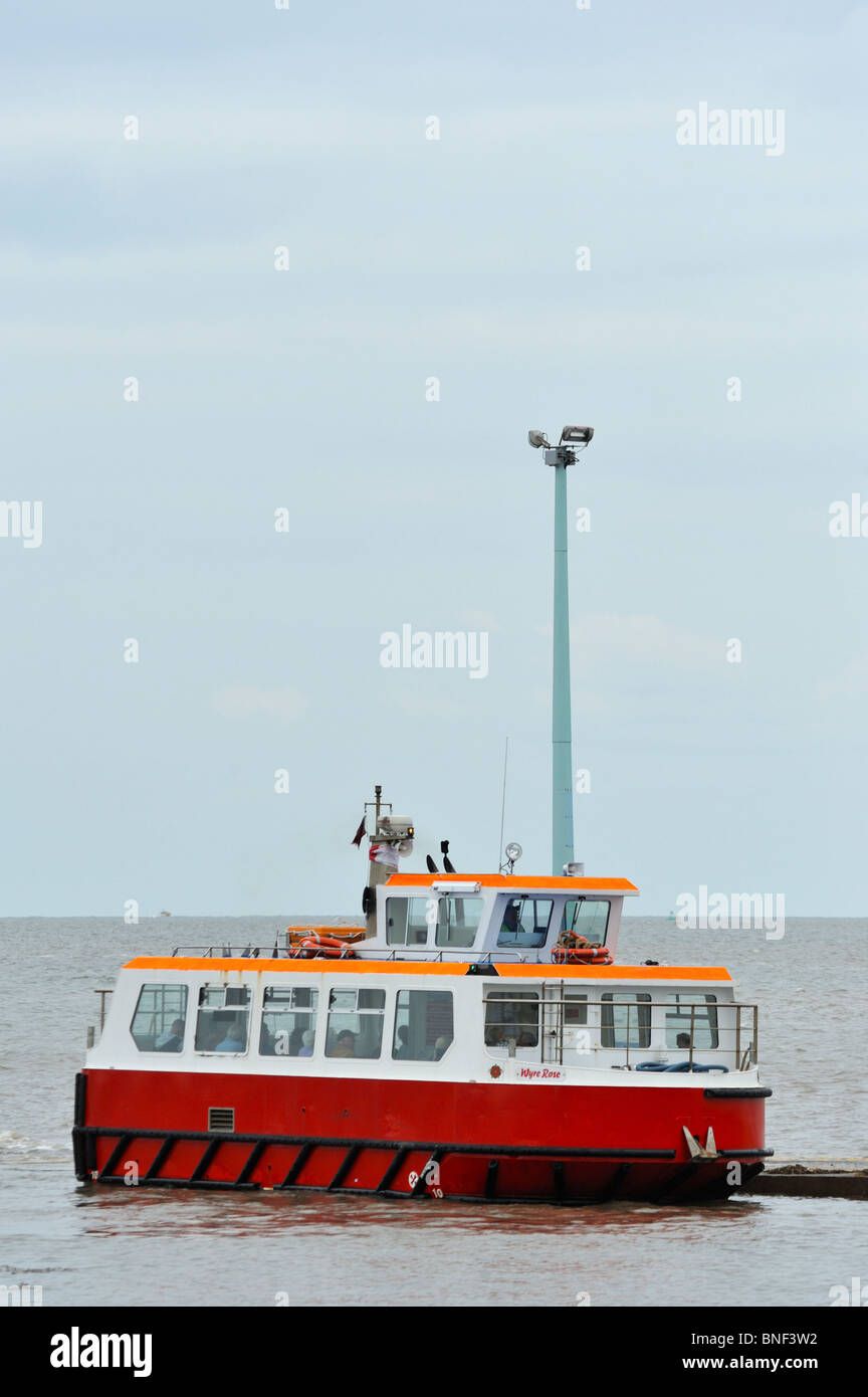 "Wyre Rose", Wyre Mündung Fähre, Knott Ende-sur-mer zu Fleetwood. Knott-Ende-sur-mer, Lancashire, England, Vereinigtes Königreich, Europa. Stockfoto