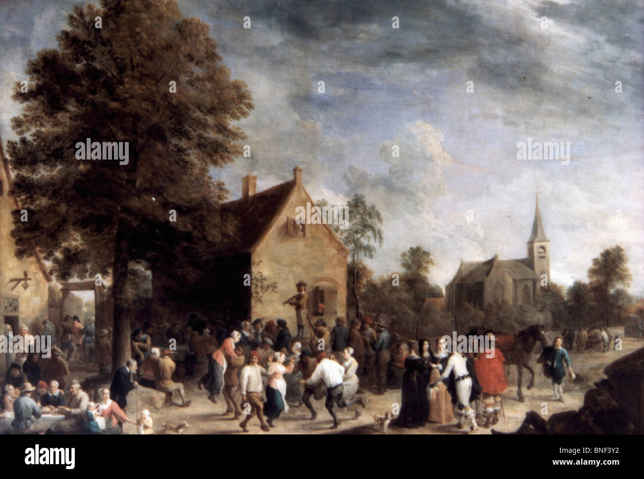 Dorf ein fest von David Teniers der jüngere, Öl auf Leinwand, 1646, 1610-1690, Russland, St. Petersburg, Eremitage Stockfoto