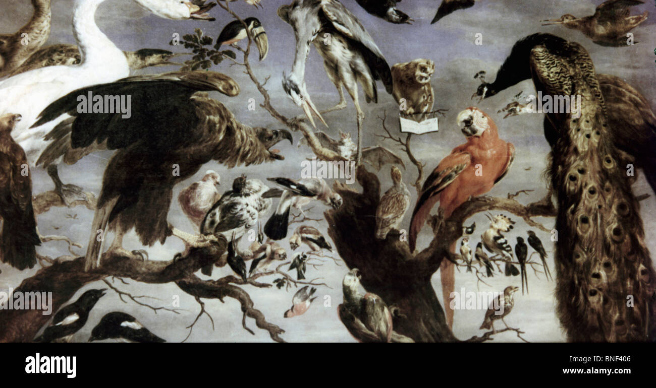 Konzert der Vögel von Frans Snyders, Öl auf Leinwand, 1579-1657, Russland, St. Petersburg, Eremitage Stockfoto