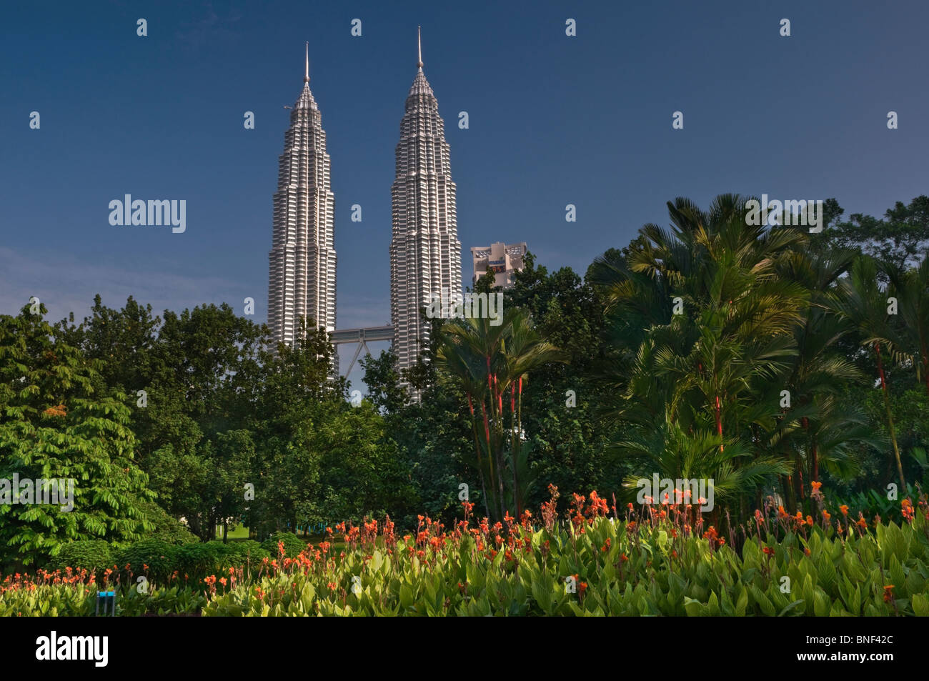 Petronas Towers in Kuala Lumpur Malaysia KLCC Park Stockfoto
