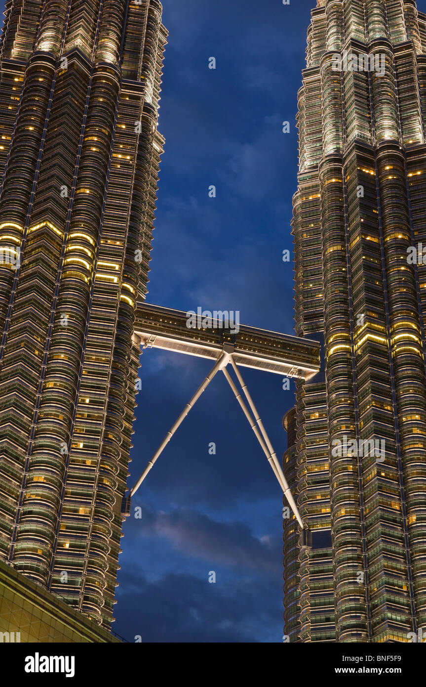 Petronas Towers Skybridge Kuala Lumpur Malaysia Stockfoto