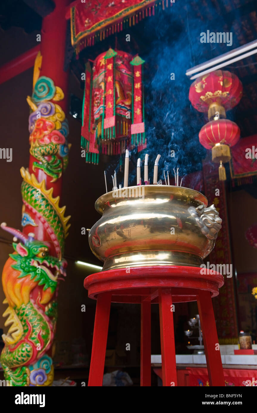 Räucherstäbchen Guan Ti Tempel Chinatown Kuala Lumpur Malaysia Stockfoto