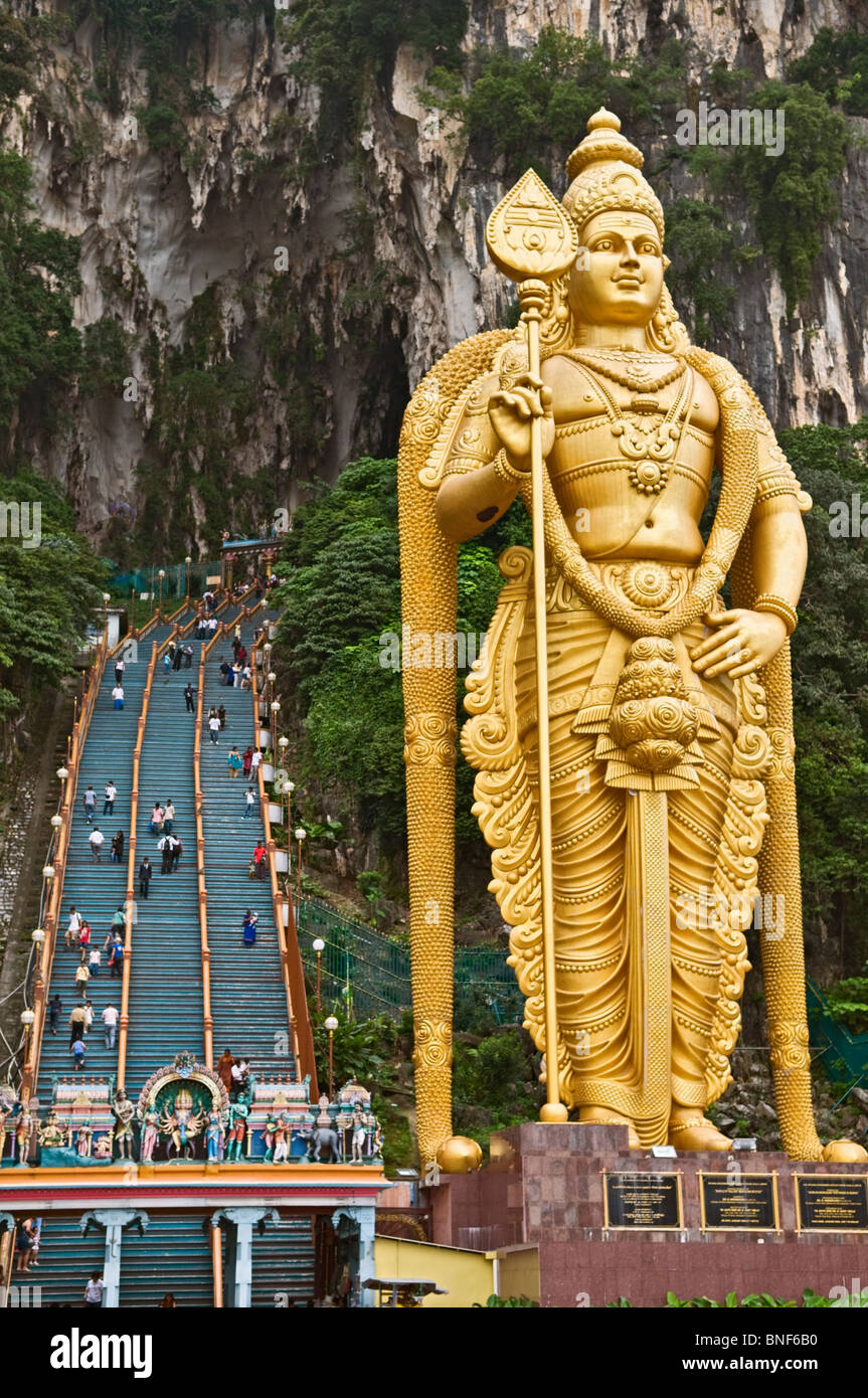 Batu-Höhlen Murugan Statue Kuala Lumpur Selangor Malaysia Stockfoto