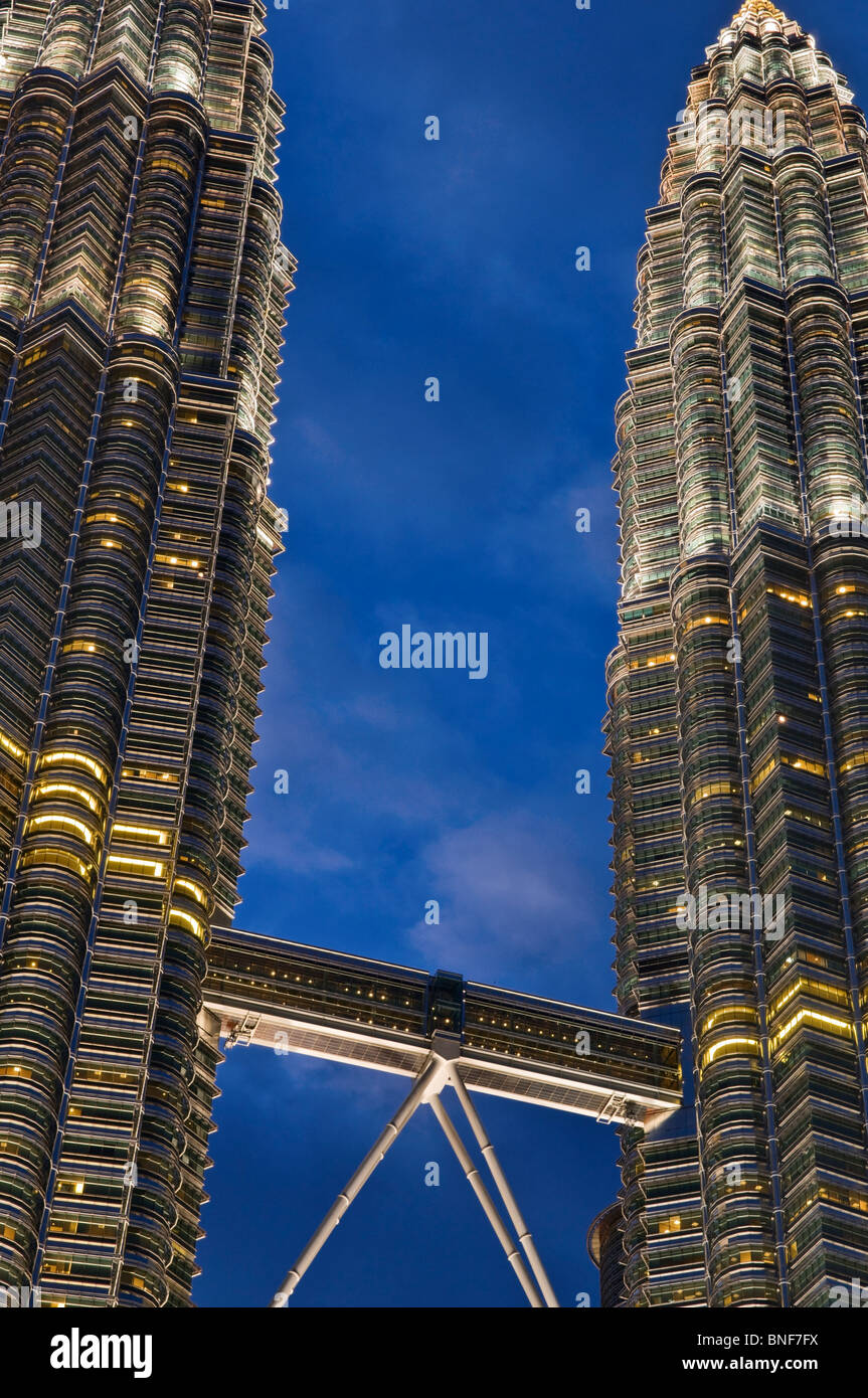 Petronas Towers Skybridge Kuala Lumpur Malaysia Stockfoto