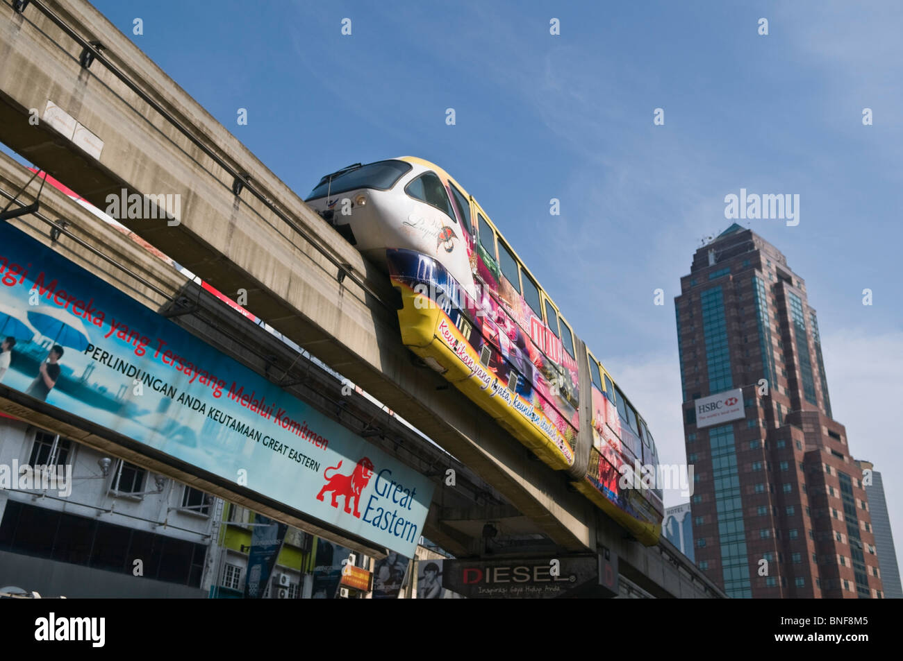 KL Monorail Kuala Lumpur Malaysia Stockfoto