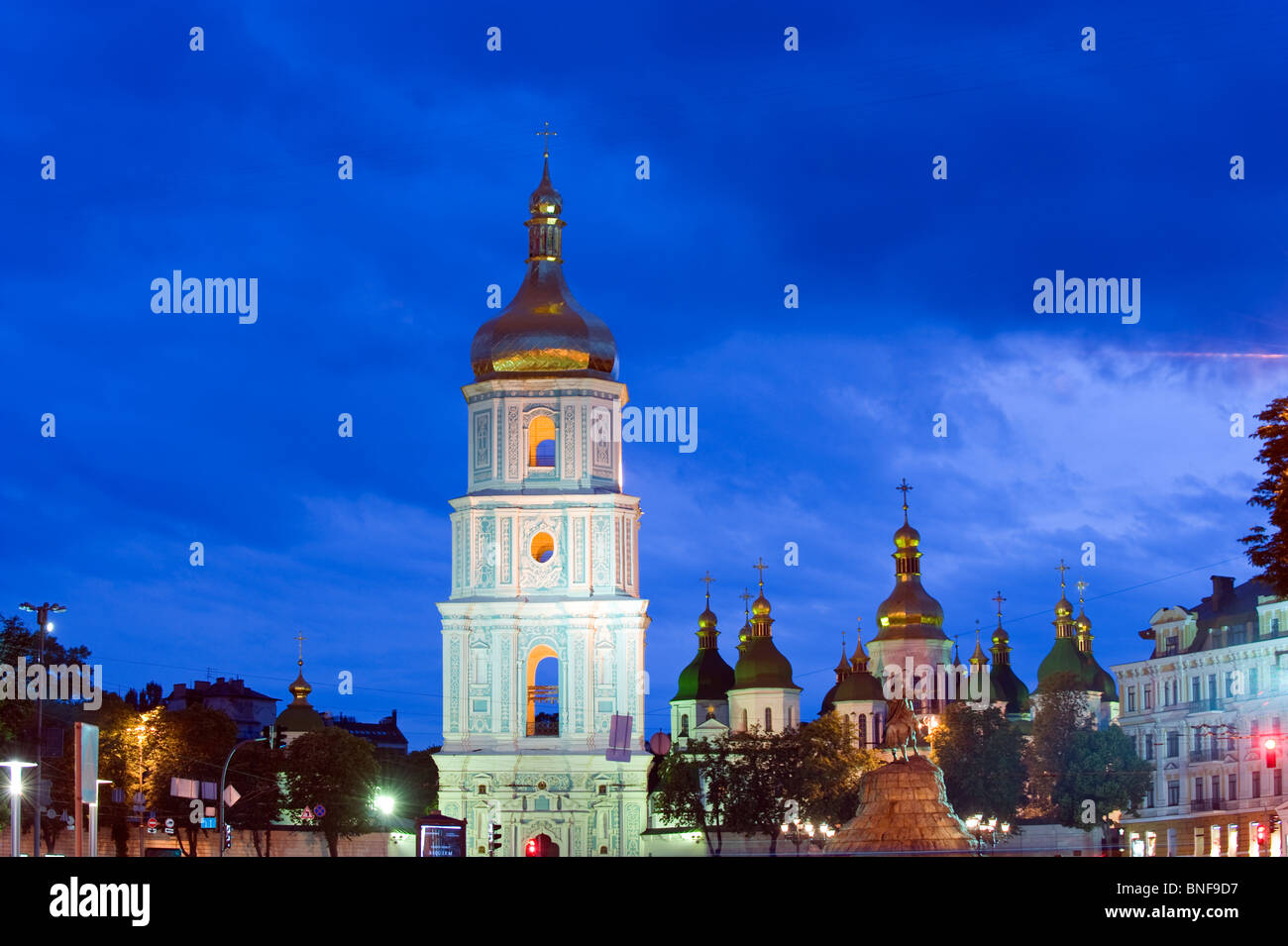 St Sophias Cathedral, mit barocken Kuppeln und Glockenturm, Unesco World Heritage Site 1990 Kiew, Ukraine, Osteuropa Stockfoto