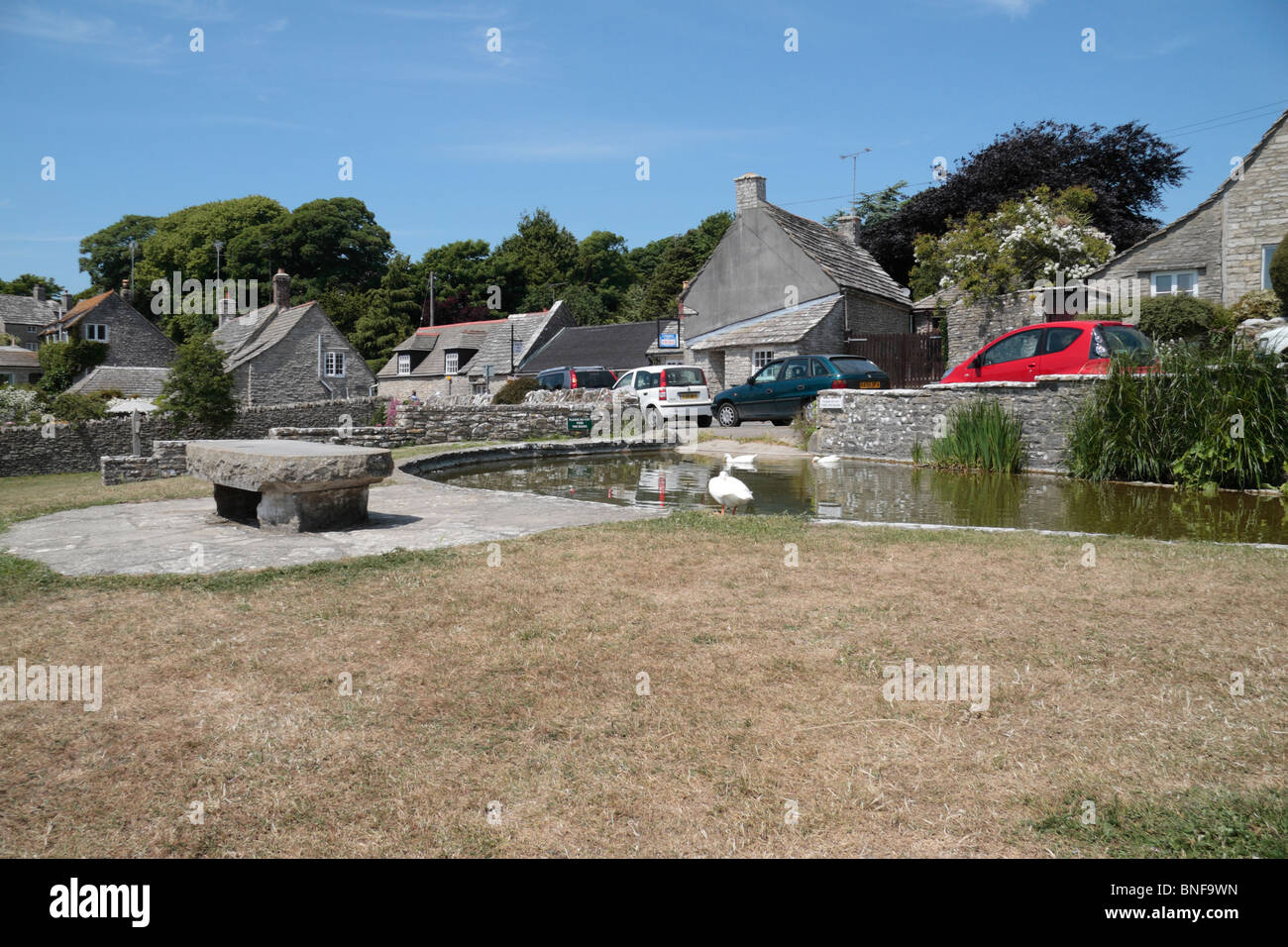 Das Dorf Ententeich in das Dorf der Wert Matravers, Isle of Purbeck, Dorset, Großbritannien Stockfoto