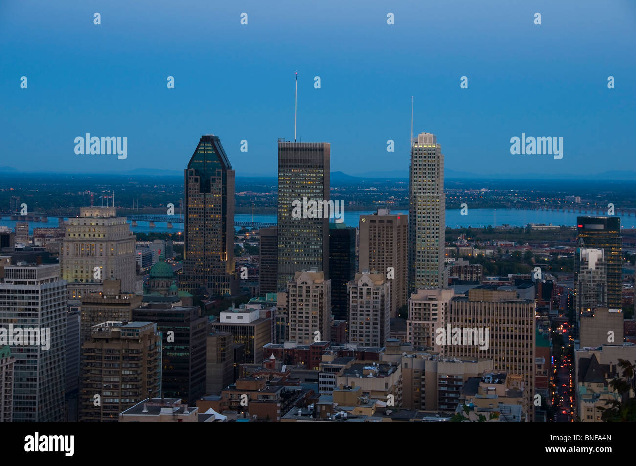 Skyline von Montreal Stockfoto