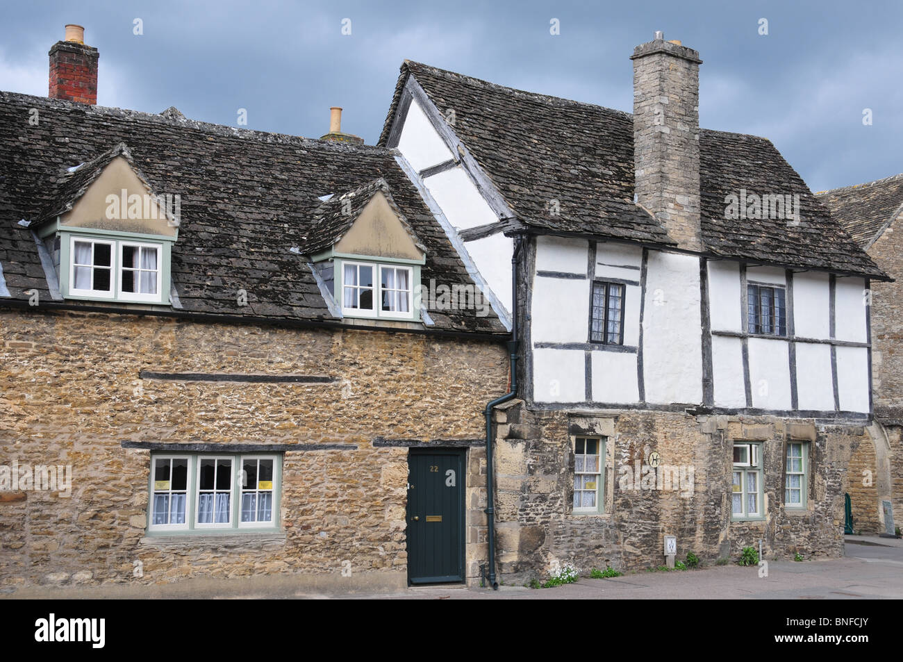 Häuser, Lacock, Wiltshire Stockfoto