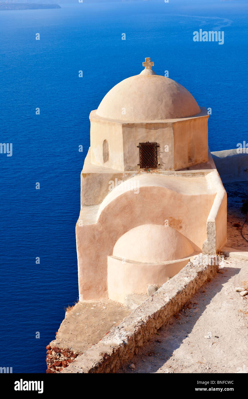 Oia (Ia) Santorini orthodoxe Kirchen - griechischen Kykladen Inseln - Fotos und Bilder Stockfoto