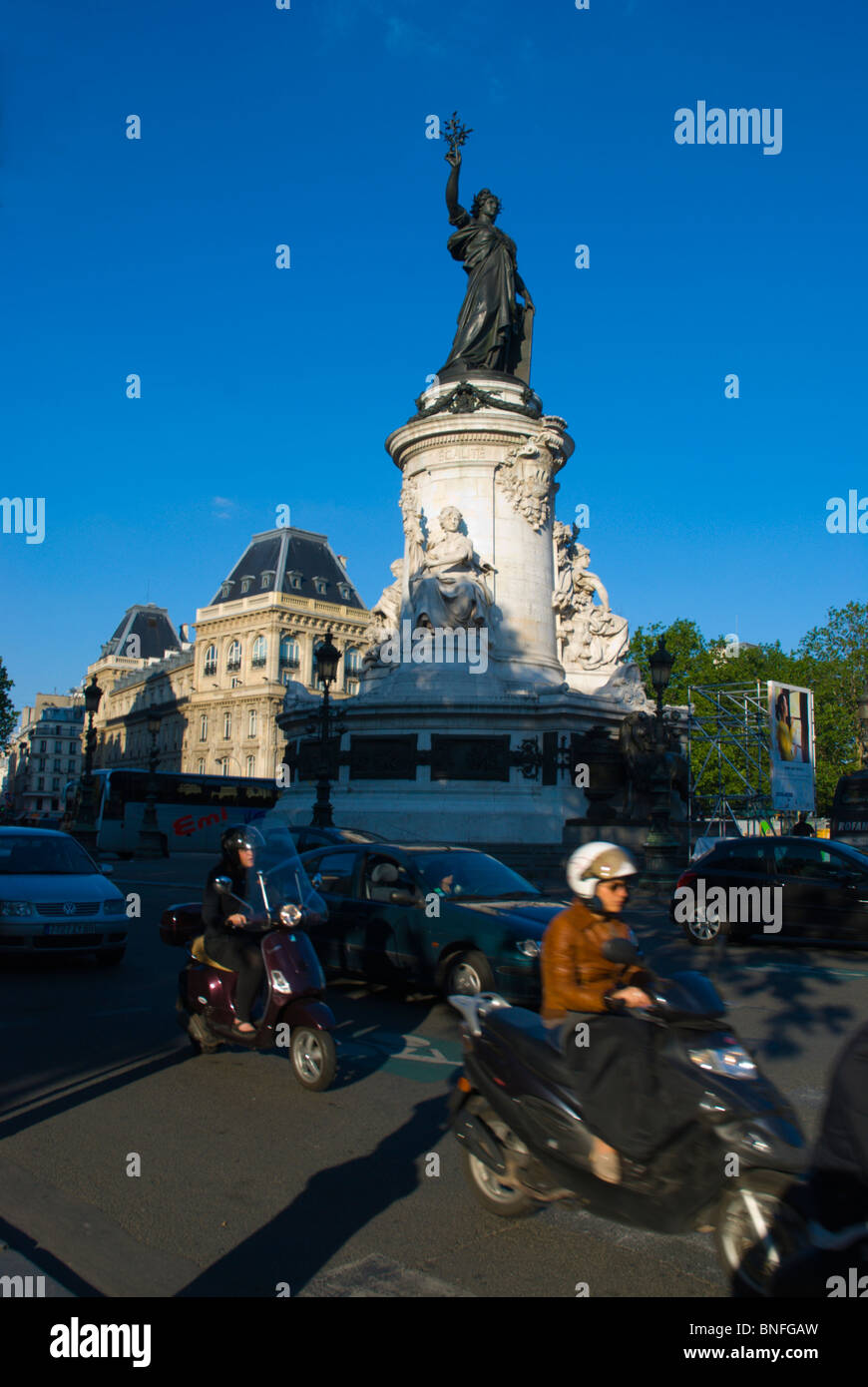 Place De La République quadratische Paris Frankreich Europa Stockfoto